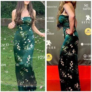 NWT Reformation Frankie Silk Maxi Dress Sz6 Buena Floral Wedding